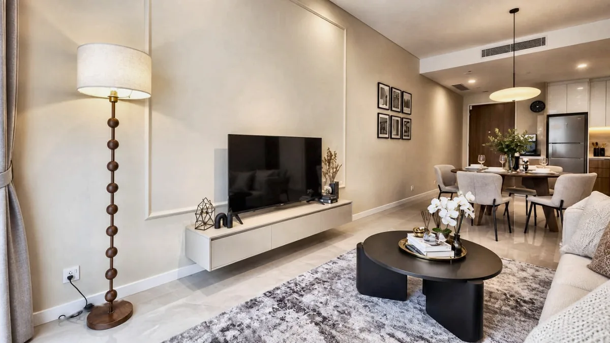 Living and dining spaces at Jewel KLCC.